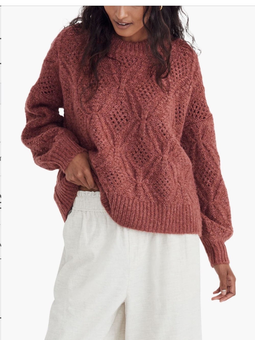Madewell Lachey Pointelle Crew Pullover